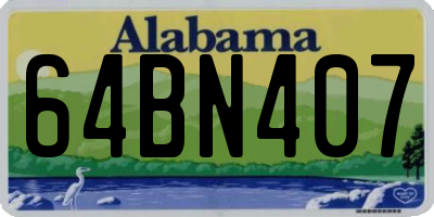 AL license plate 64BN407