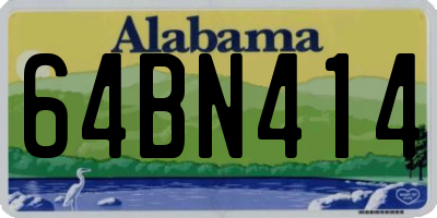 AL license plate 64BN414
