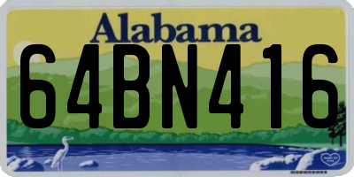 AL license plate 64BN416