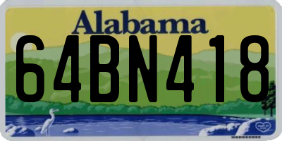 AL license plate 64BN418