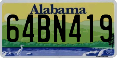 AL license plate 64BN419
