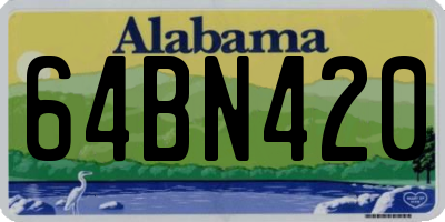 AL license plate 64BN420