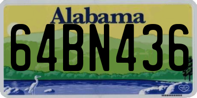 AL license plate 64BN436