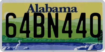 AL license plate 64BN440