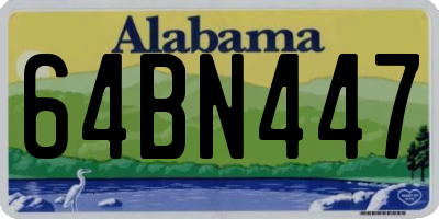 AL license plate 64BN447