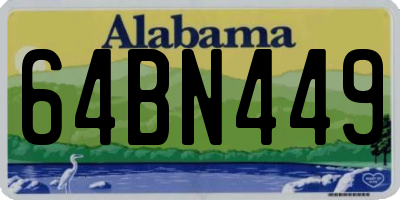 AL license plate 64BN449