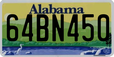 AL license plate 64BN450