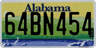 AL license plate 64BN454