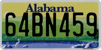 AL license plate 64BN459