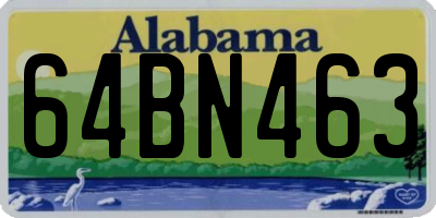 AL license plate 64BN463