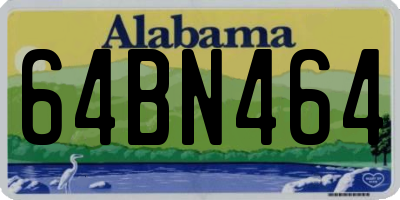 AL license plate 64BN464