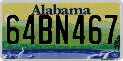 AL license plate 64BN467