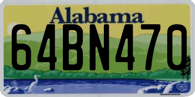 AL license plate 64BN470