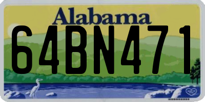 AL license plate 64BN471