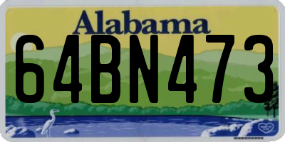 AL license plate 64BN473