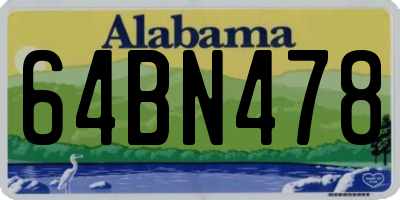 AL license plate 64BN478