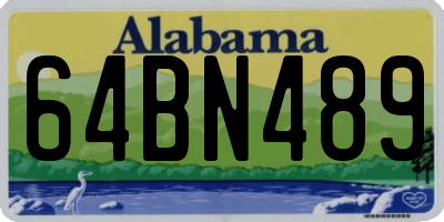 AL license plate 64BN489