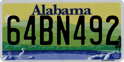 AL license plate 64BN492