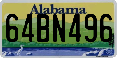AL license plate 64BN496