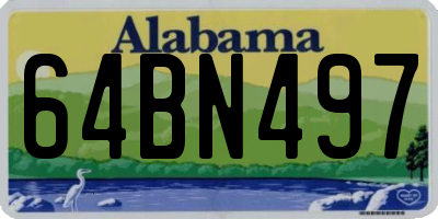 AL license plate 64BN497