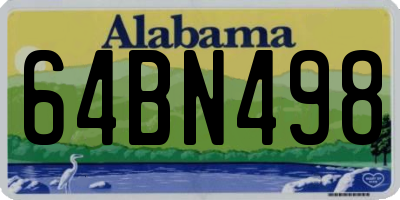 AL license plate 64BN498