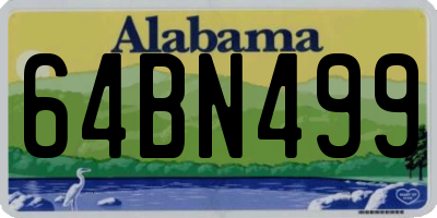 AL license plate 64BN499