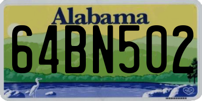 AL license plate 64BN502