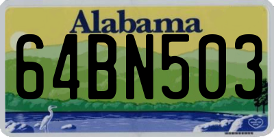 AL license plate 64BN503