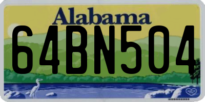 AL license plate 64BN504