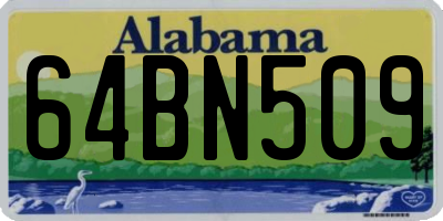 AL license plate 64BN509