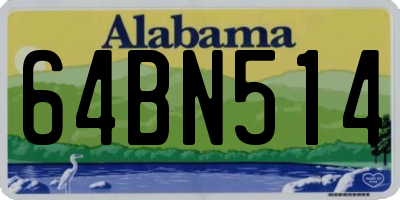 AL license plate 64BN514