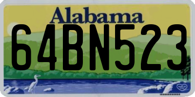 AL license plate 64BN523