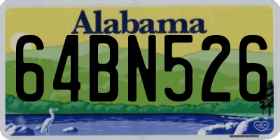 AL license plate 64BN526