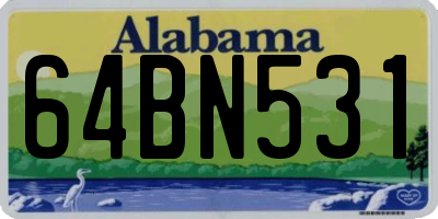 AL license plate 64BN531