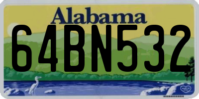 AL license plate 64BN532
