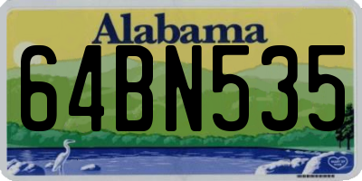 AL license plate 64BN535