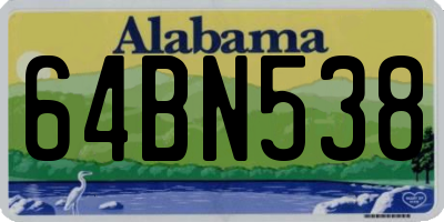 AL license plate 64BN538