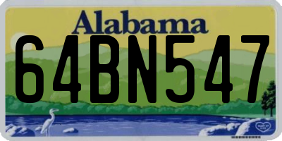 AL license plate 64BN547