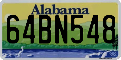 AL license plate 64BN548