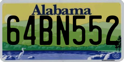 AL license plate 64BN552