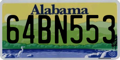 AL license plate 64BN553