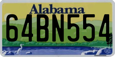 AL license plate 64BN554