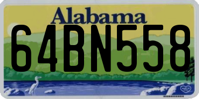 AL license plate 64BN558