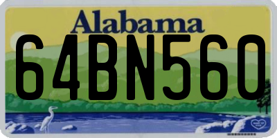 AL license plate 64BN560