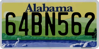 AL license plate 64BN562
