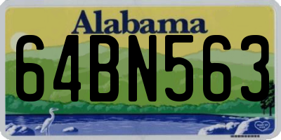 AL license plate 64BN563