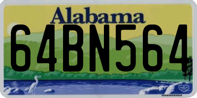 AL license plate 64BN564