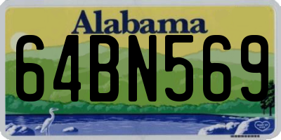 AL license plate 64BN569
