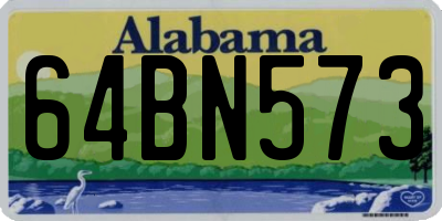 AL license plate 64BN573
