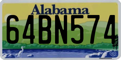 AL license plate 64BN574